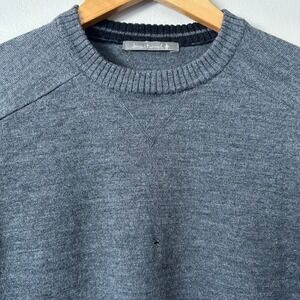 Smartwool Sweater Mens Small Gray Merino Wool Crewneck Long Sleeve Pullover Flaw